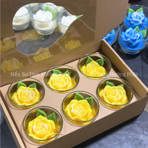 Hộp 6 Cốc Nến Hoa Hồng